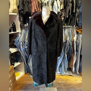 Vintage 1960s collared Persian lamb coat